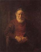 REMBRANDT Harmenszoon van Rijn An Old Man in Red oil painting on canvas